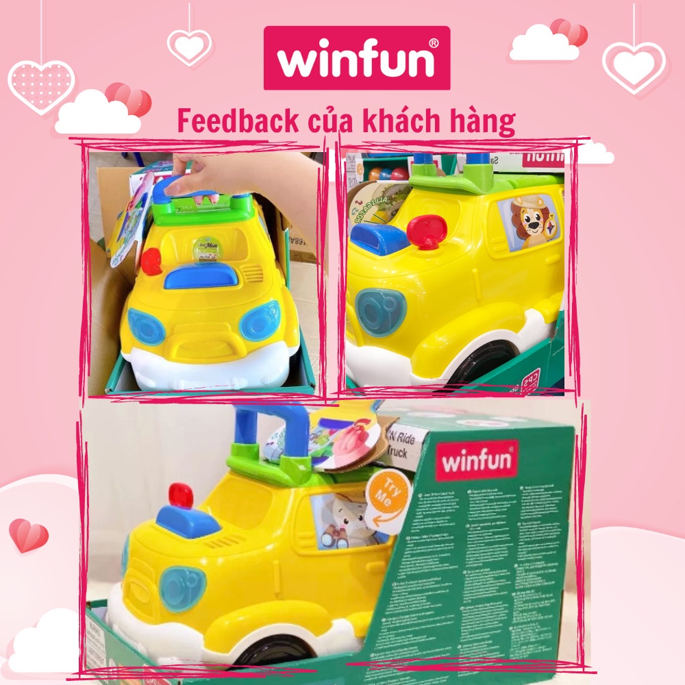 Xe tải đồ chơi, chòi chân kèm bộ chữ học tiếng anh Winfun 0864 - có nhạc vui nhộn - Hàng chính hãng
