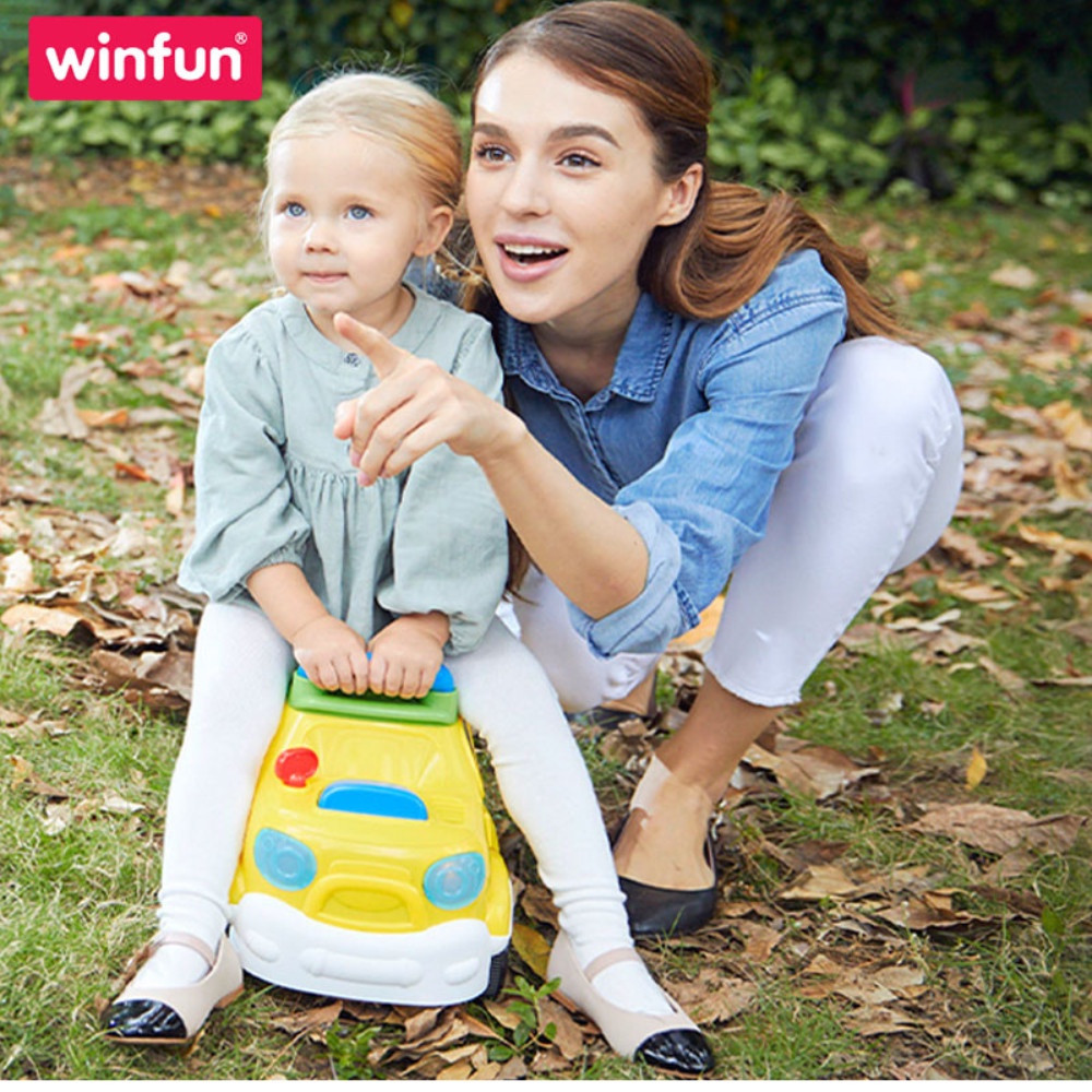 Xe tải đồ chơi, chòi chân kèm bộ chữ học tiếng anh Winfun 0864 - có nhạc vui nhộn - Hàng chính hãng