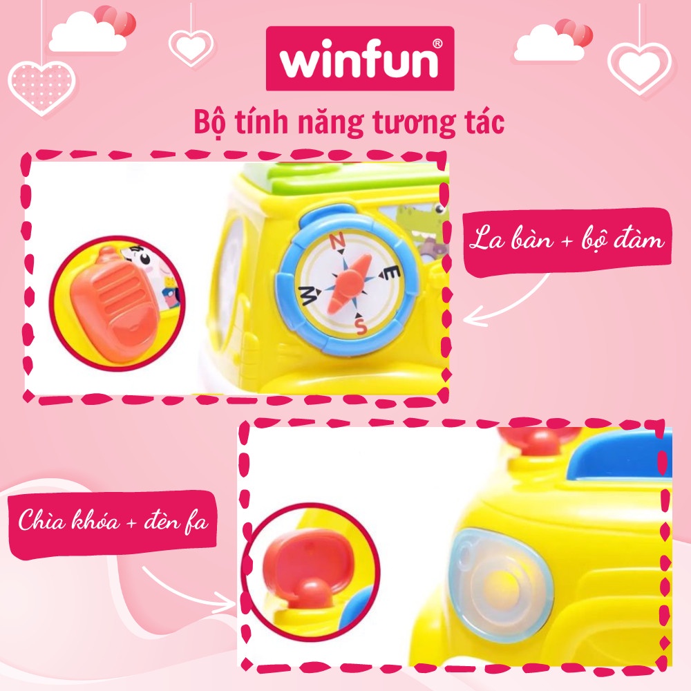 Xe tải đồ chơi, chòi chân kèm bộ chữ học tiếng anh Winfun 0864 - có nhạc vui nhộn - Hàng chính hãng