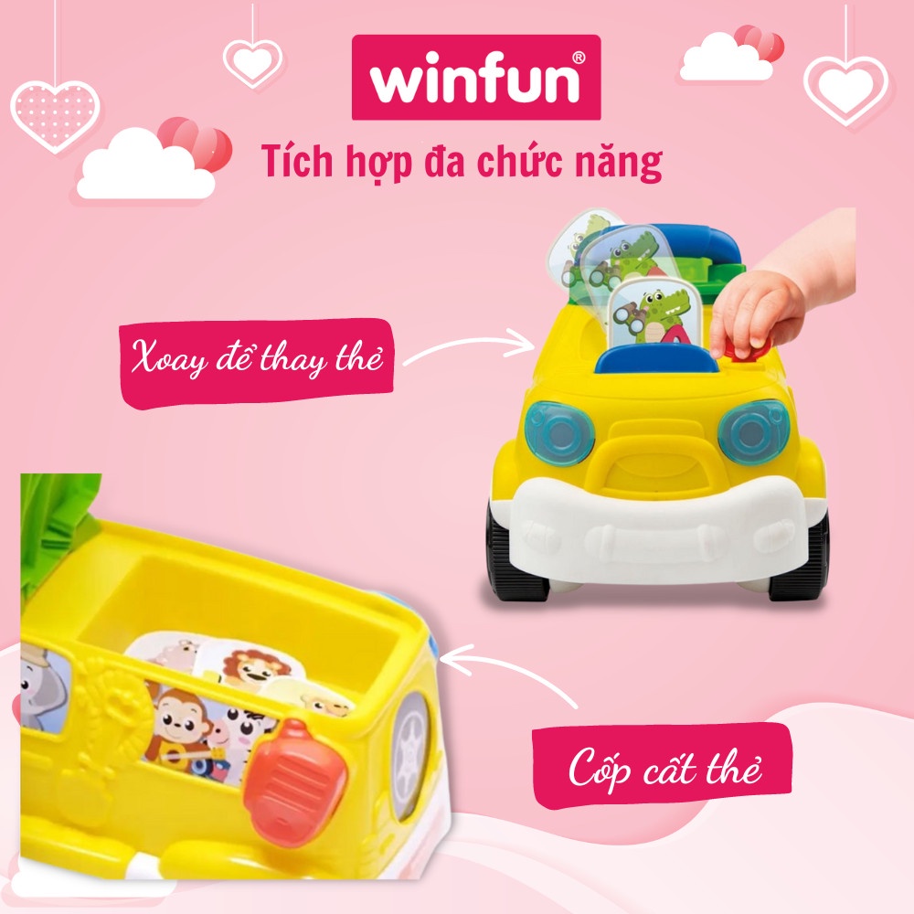 Xe tải đồ chơi, chòi chân kèm bộ chữ học tiếng anh Winfun 0864 - có nhạc vui nhộn - Hàng chính hãng