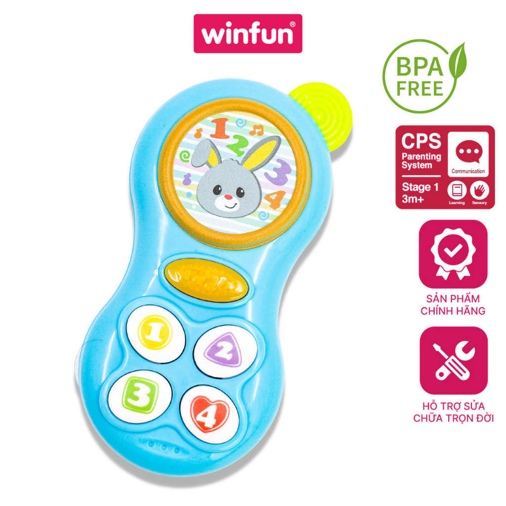 Điện thoại phát nhạc vui nhộn Winfun 0638 - đồ chơi âm nhạc kích thích phát triển trí tưởng tượng cho bé