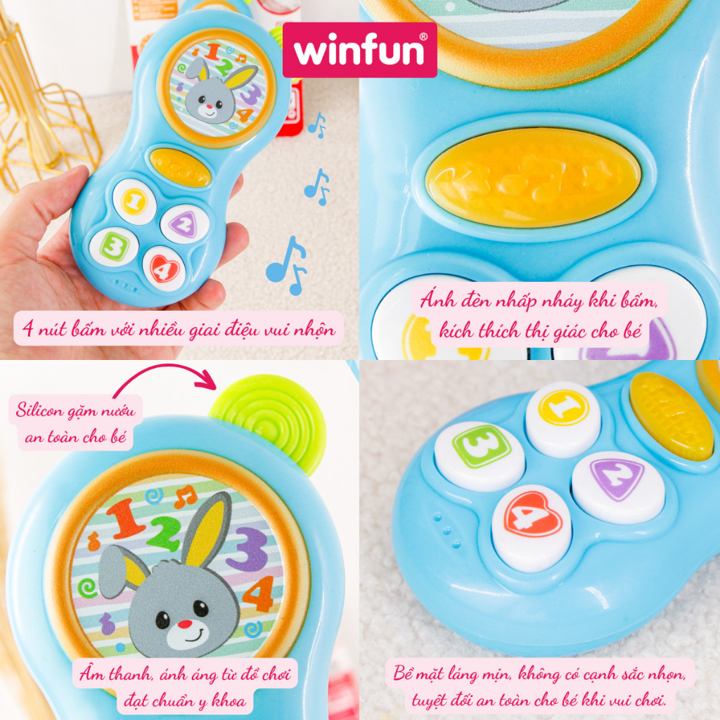 Điện thoại phát nhạc vui nhộn Winfun 0638 - đồ chơi âm nhạc kích thích phát triển trí tưởng tượng cho bé