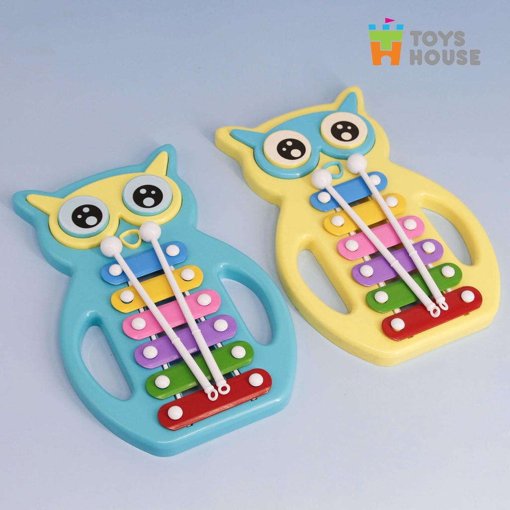 Đồ chơi nhạc cụ- Đàn gõ Xylophone hình cú mèo đáng yêu Toyshouse- Dụng cụ phát triển năng khiếu âm nhạc dành cho bé yêu