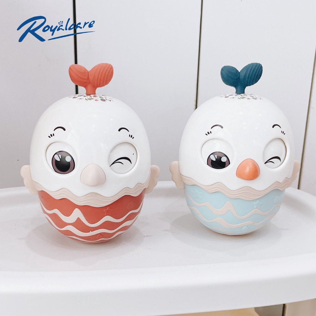 Đồ chơi lật đật cho bé hình quả trứng dễ thương kêu leng keng Royalcare 0820-RC-822-222