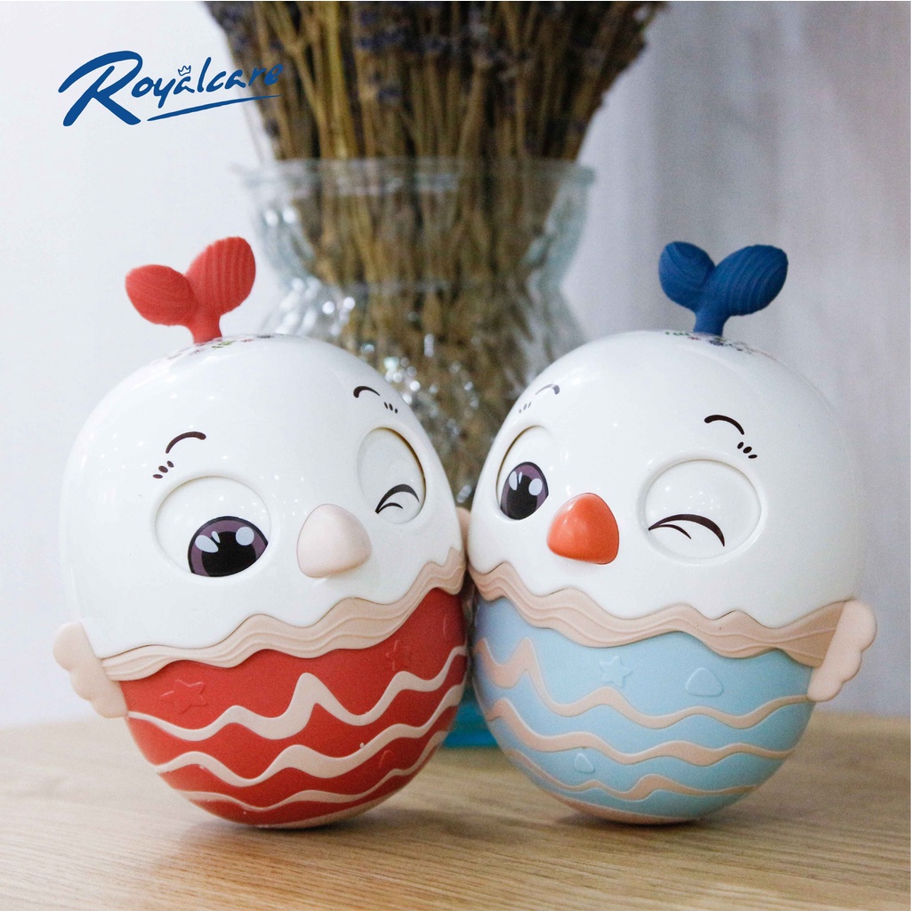 Đồ chơi lật đật cho bé hình quả trứng dễ thương kêu leng keng Royalcare 0820-RC-822-222
