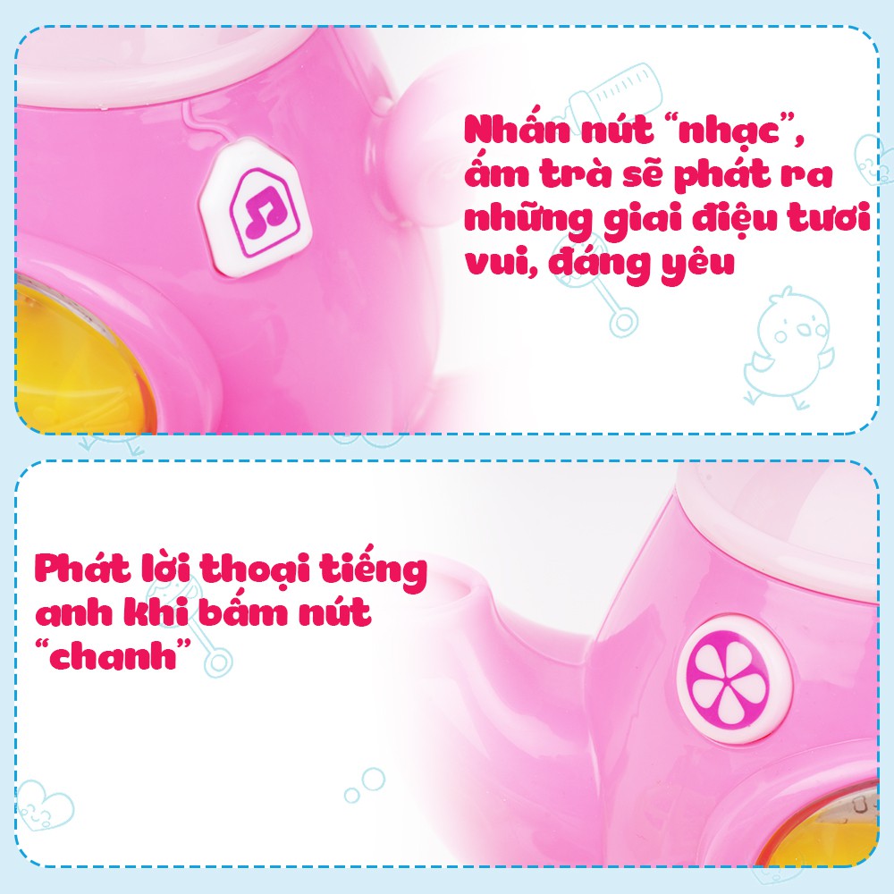 Bộ đồ chơi nhà bếp pha trà vui nhộn có nhạc Winfun - hướng nghiệp sáng tạo cho bé