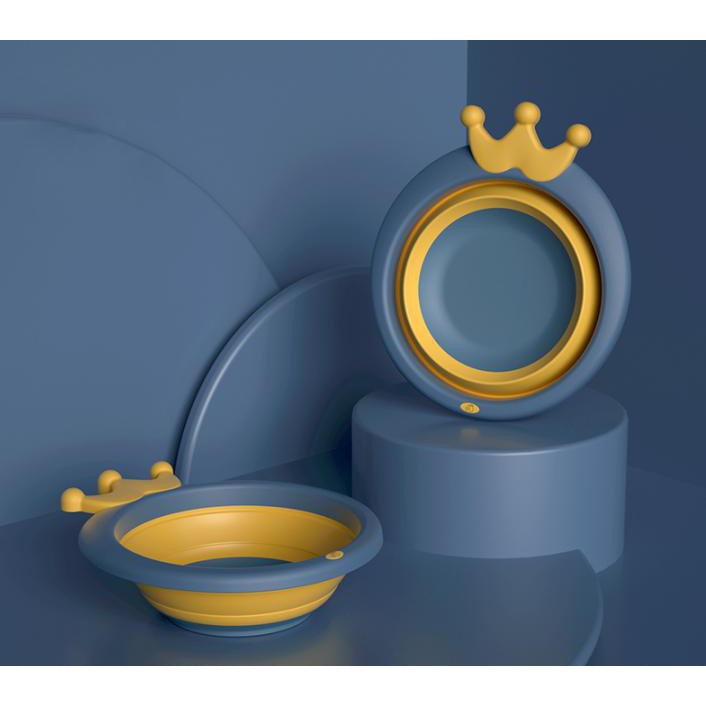Chậu gấp gọn đa năng thiết kế siêu tiện dụng hình vương miện sang chảnh cho bé Royalcare 8927