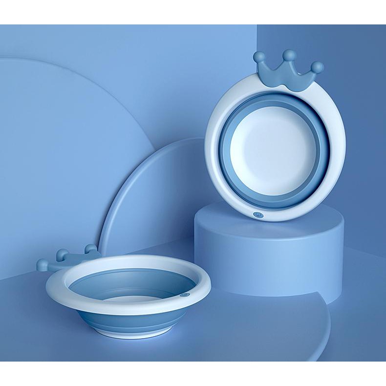 Chậu gấp gọn đa năng thiết kế siêu tiện dụng hình vương miện sang chảnh cho bé Royalcare 8927