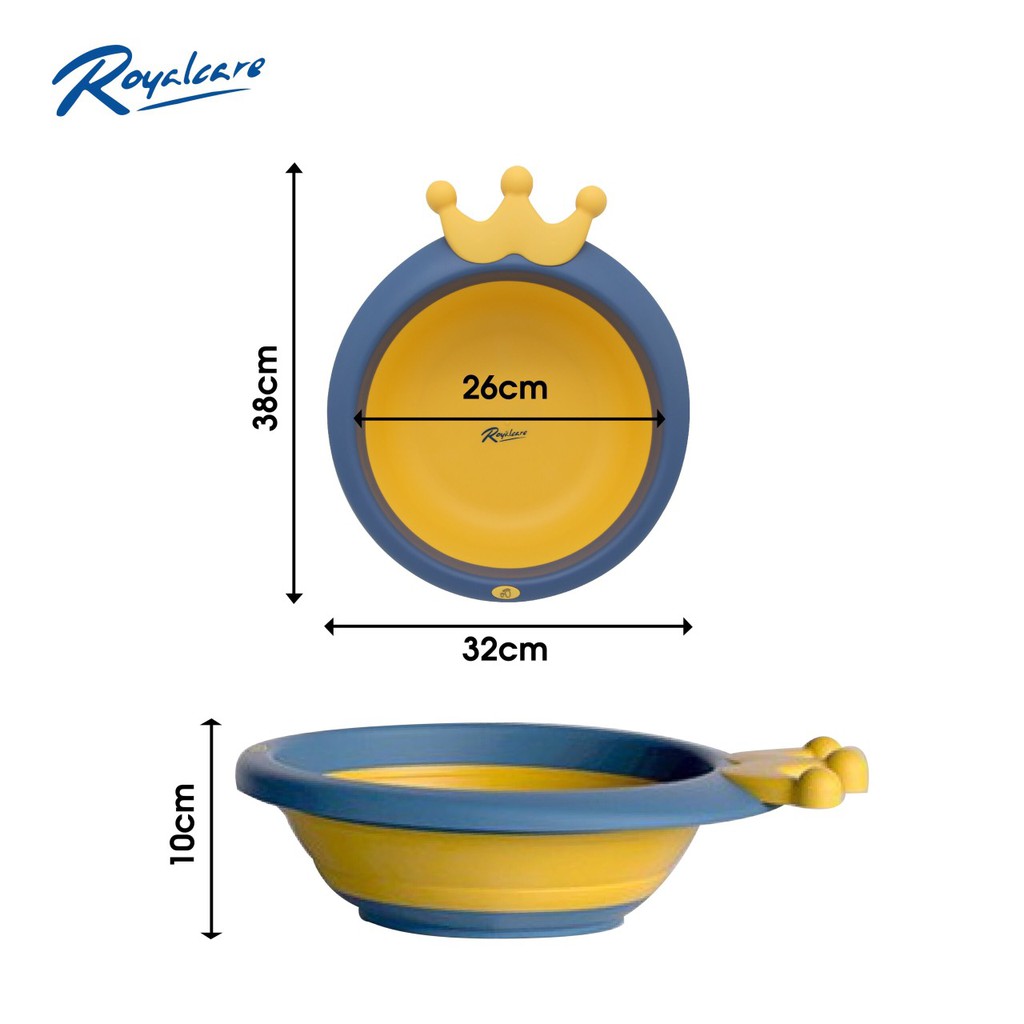 Chậu gấp gọn đa năng thiết kế siêu tiện dụng hình vương miện sang chảnh cho bé Royalcare 8927