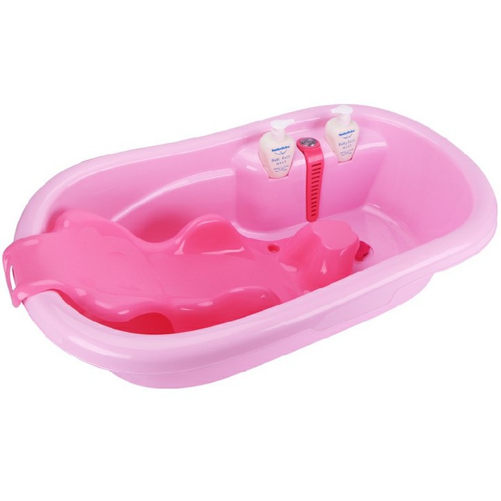 Chậu tắm kèm nhiệt kế đo nhiệt độ nước và ghế nằm cho trẻ em Royalcare RC302