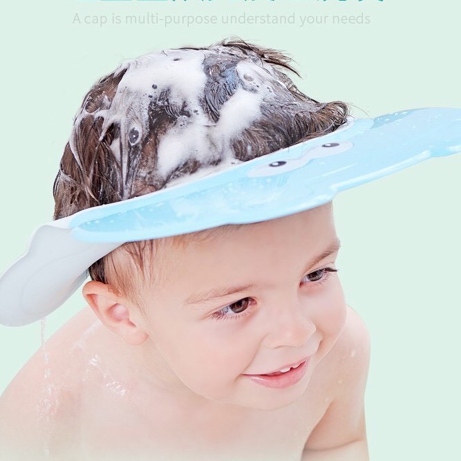 Mũ gội đầu hỗ trợ tắm gội cho trẻ em hình hà mã Royalcare 702 - chặn nước vào mặt bé