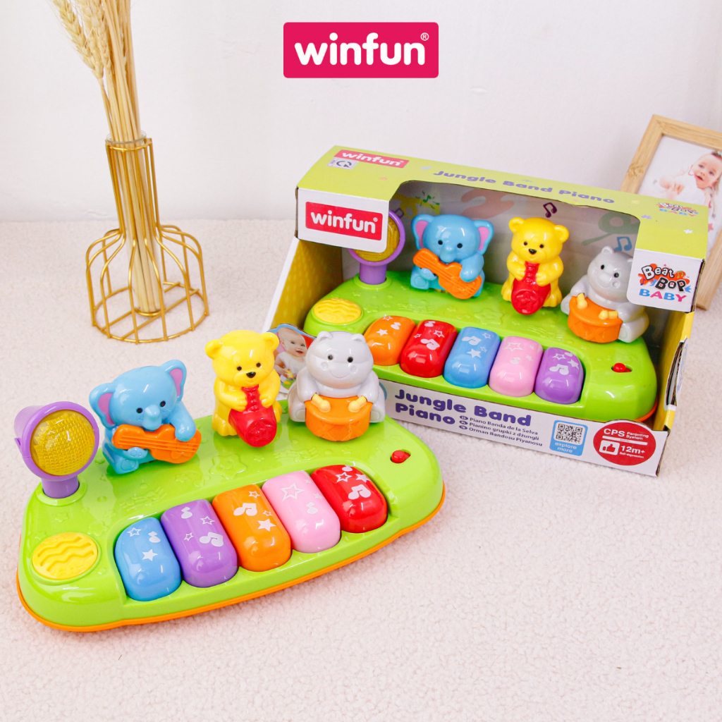 Đàn Piano mini -Đồ chơi phát nhạc động vật hoang dã Winfun 2012 hướng nghiệp cho bé phát triển não bộ và giác quan cho b