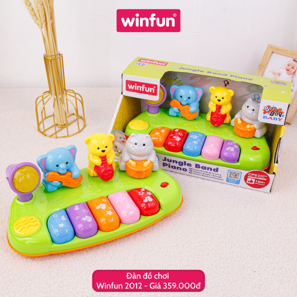 Đàn Piano mini -Đồ chơi phát nhạc động vật hoang dã Winfun 2012 hướng nghiệp cho bé phát triển não bộ và giác quan cho b