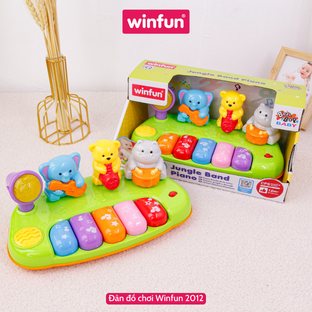 Đàn Piano mini -Đồ chơi phát nhạc động vật hoang dã Winfun 2012 hướng nghiệp cho bé phát triển não bộ và giác quan cho b