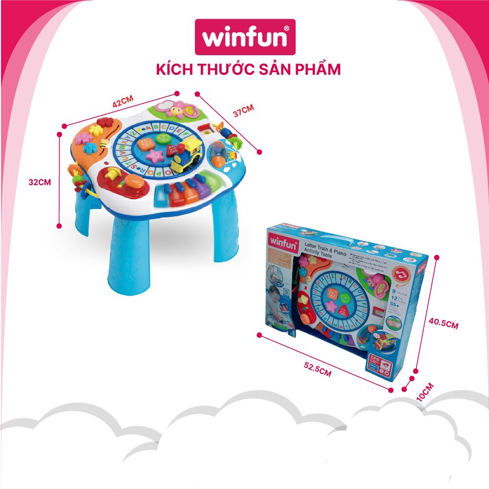 Bàn nhạc đa năng, tập đứng có nhạc  Winfun 0801 kích thích phát triển giác quan và rèn luyện khả năng vận động cho bé