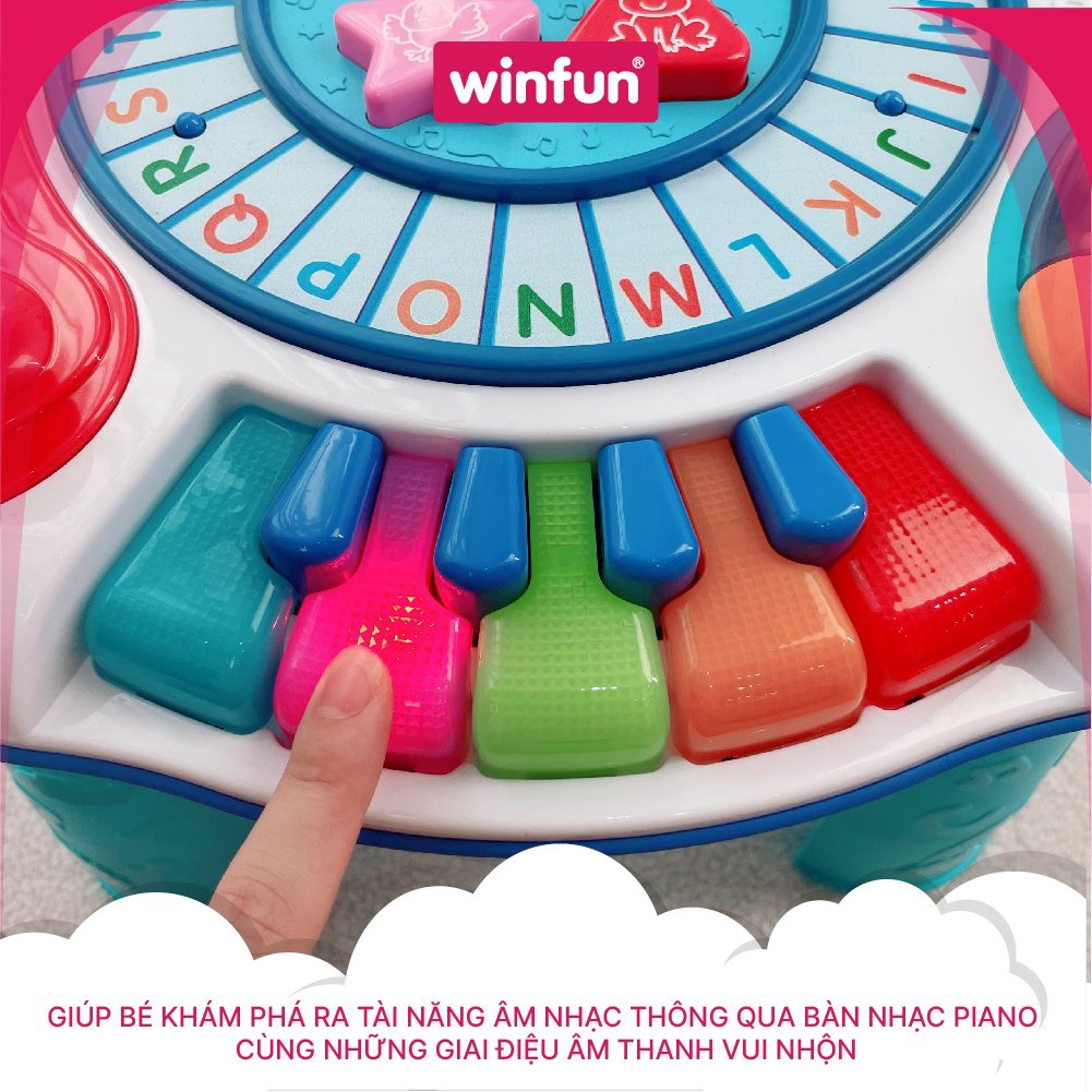Bàn nhạc đa năng, tập đứng có nhạc  Winfun 0801 kích thích phát triển giác quan và rèn luyện khả năng vận động cho bé