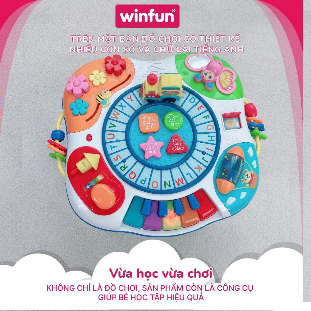 Bàn nhạc đa năng, tập đứng có nhạc  Winfun 0801 kích thích phát triển giác quan và rèn luyện khả năng vận động cho bé