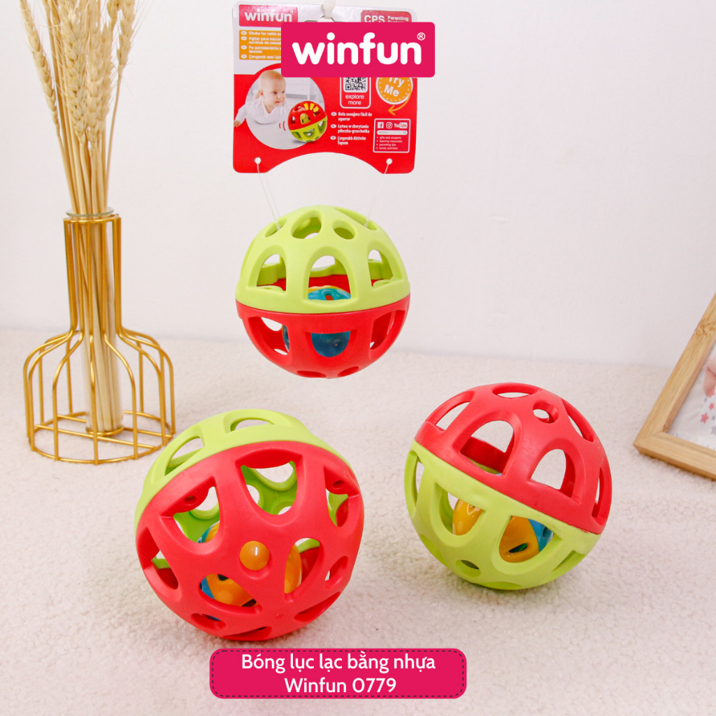 Đồ chơi phát triển vận động - Bóng lục lạc lăn tập bò cho bé Winfun 0779