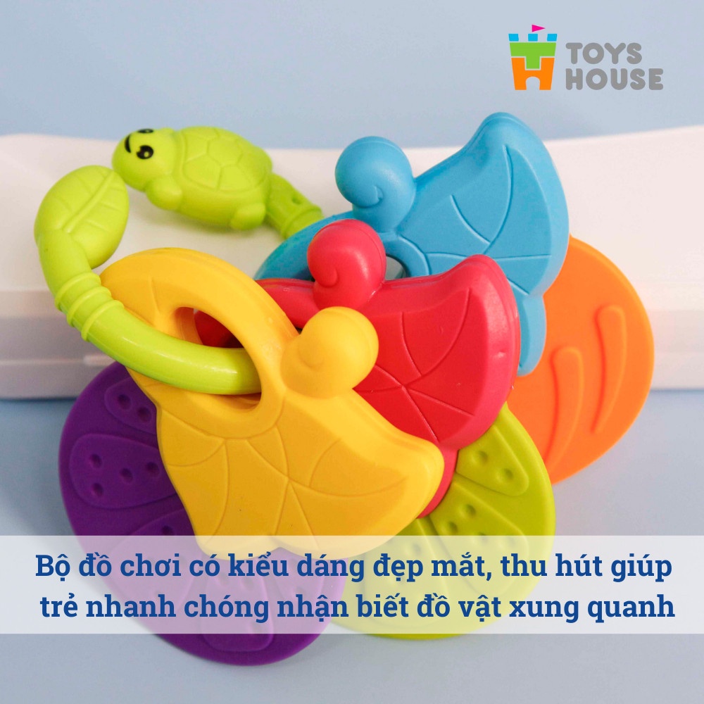 Túi đồ chơi xúc xắc 5 món Toyshouse 776-1 cho bé phát triển thị giác, thính giác và khả năng quan sát