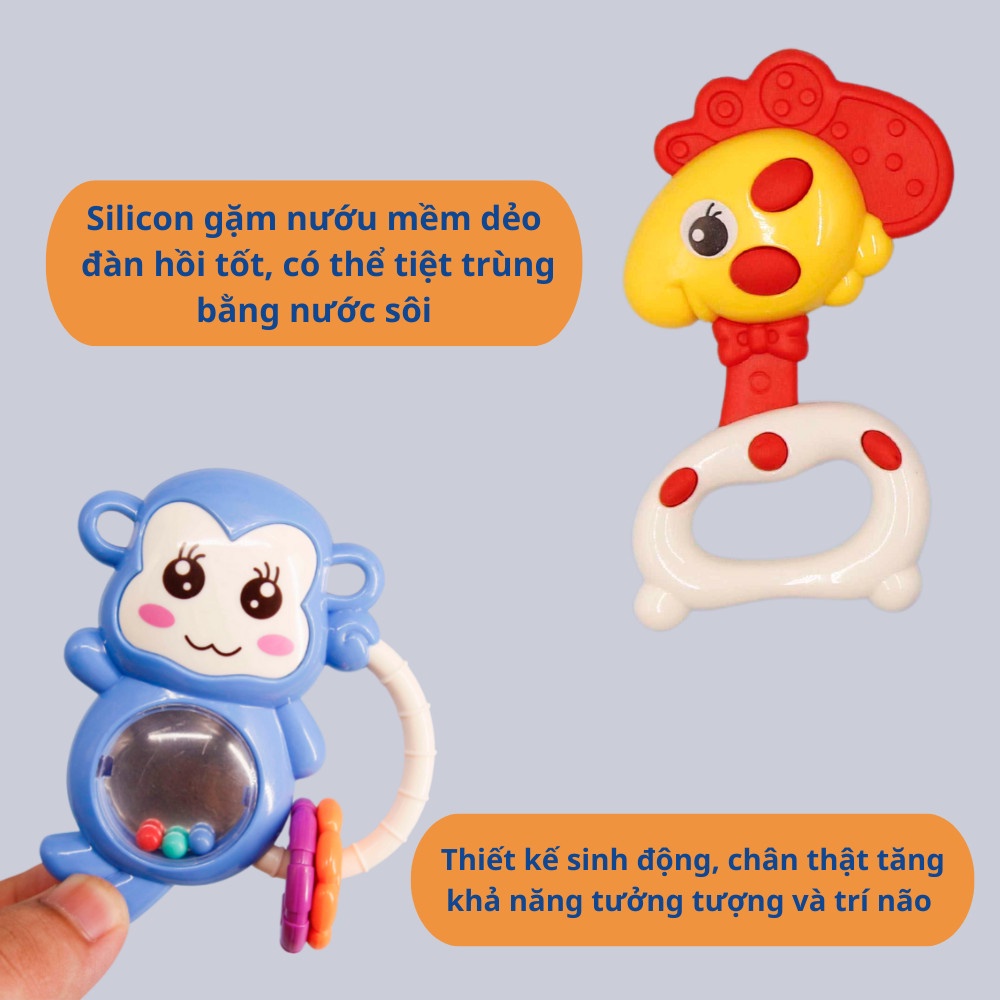 Túi đồ chơi xúc xắc 5 món Toyshouse 776-1 cho bé phát triển thị giác, thính giác và khả năng quan sát