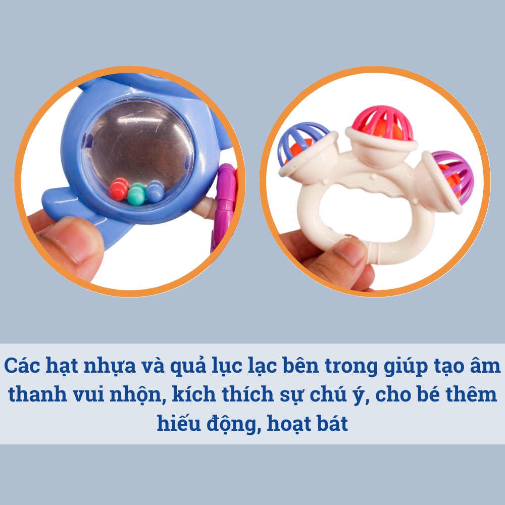 Túi đồ chơi xúc xắc 5 món Toyshouse 776-1 cho bé phát triển thị giác, thính giác và khả năng quan sát