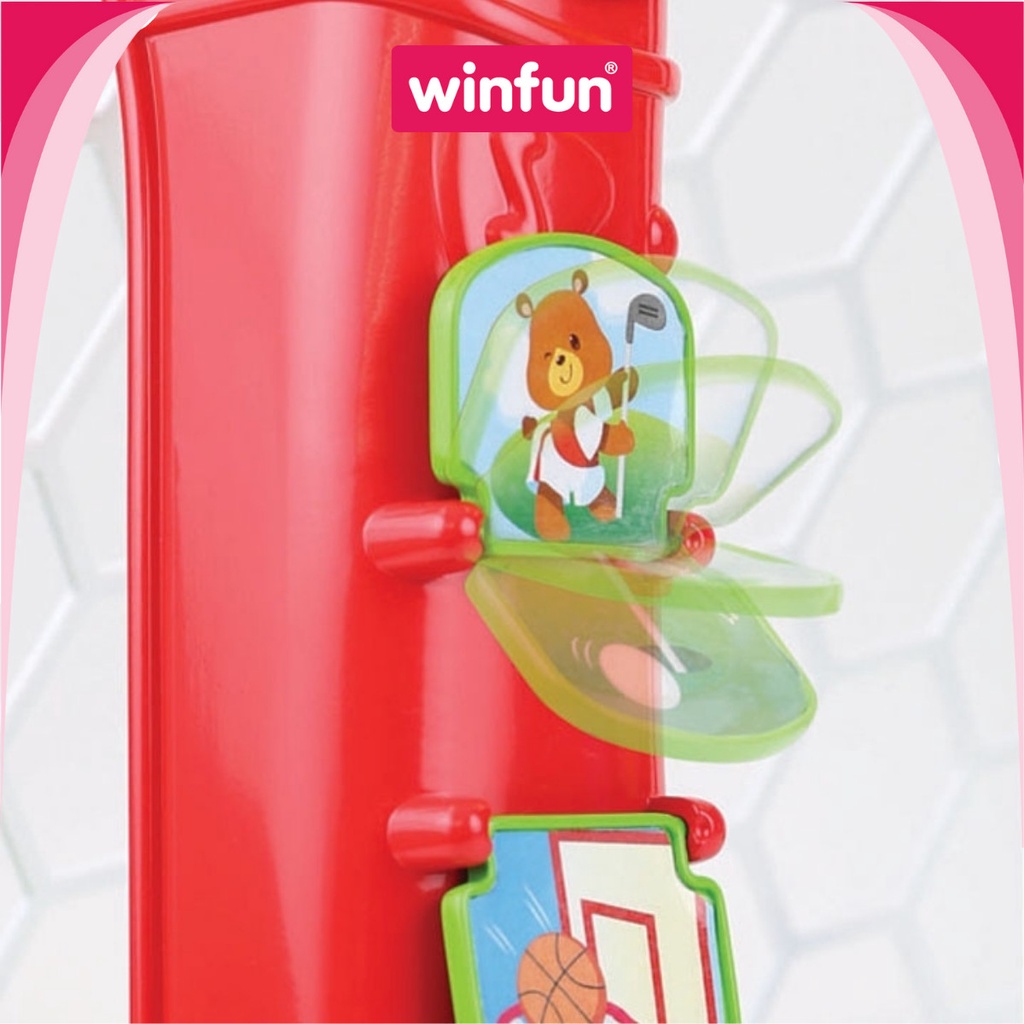 Bồ Đồ Chơi khung thành đá bóng kiêm bóng rổ vui nhộn 4 trong 1 có đèn nhạc Winfun cho bé từ 2 tới 6 tuổi