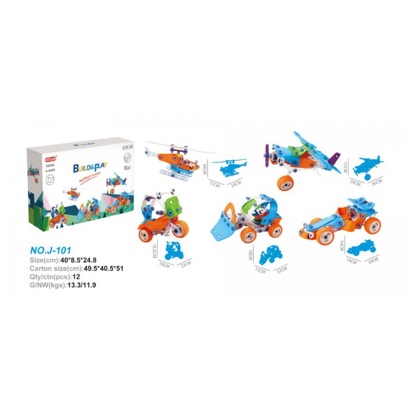 Đồ chơi giáo dục Stem - lắp ghép phát triển kỹ năng Build&Play Toyshouse - Dành cho bé từ 2 tuổi