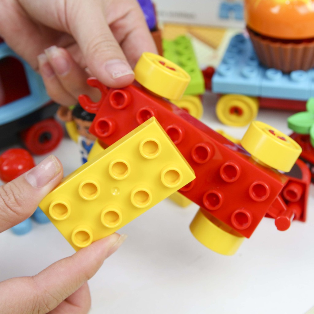 Đồ chơi lắp ghép smoneo duplo xếp hình Tàu Hỏa - 55 mảnh ghép Toyshouse -77001