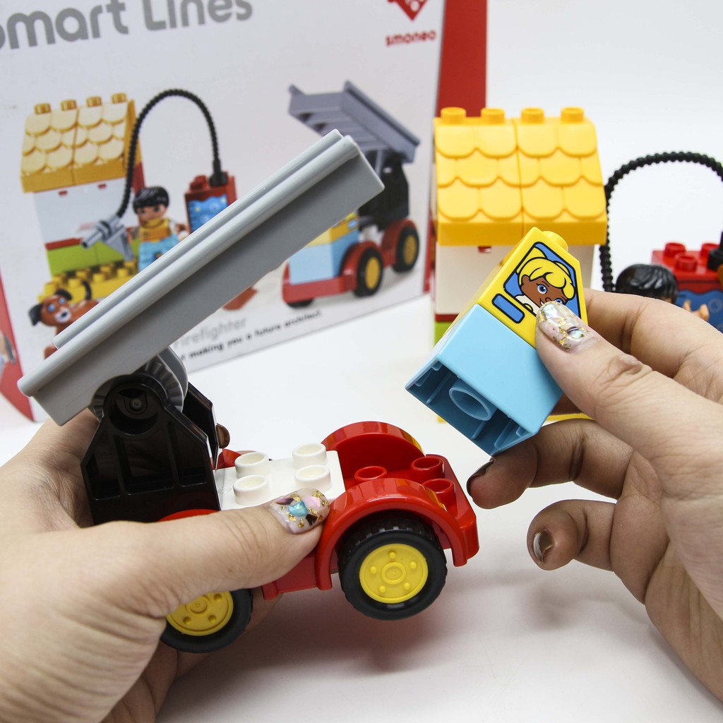 Đồ chơi lắp ghép lego xếp hình smoneo duplo - 20 mảnh ghép Toyshouse 77002A