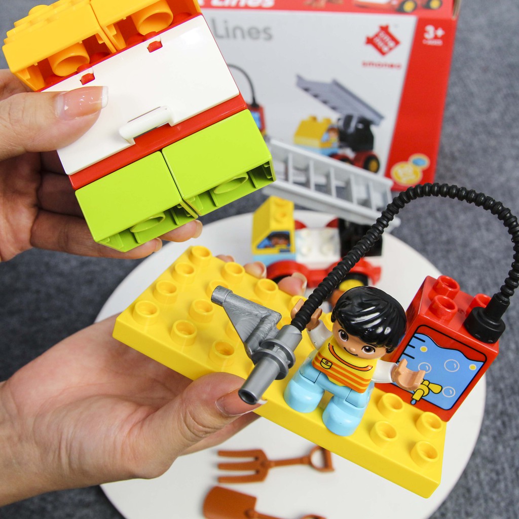 Đồ chơi lắp ghép lego xếp hình smoneo duplo - 20 mảnh ghép Toyshouse 77002A