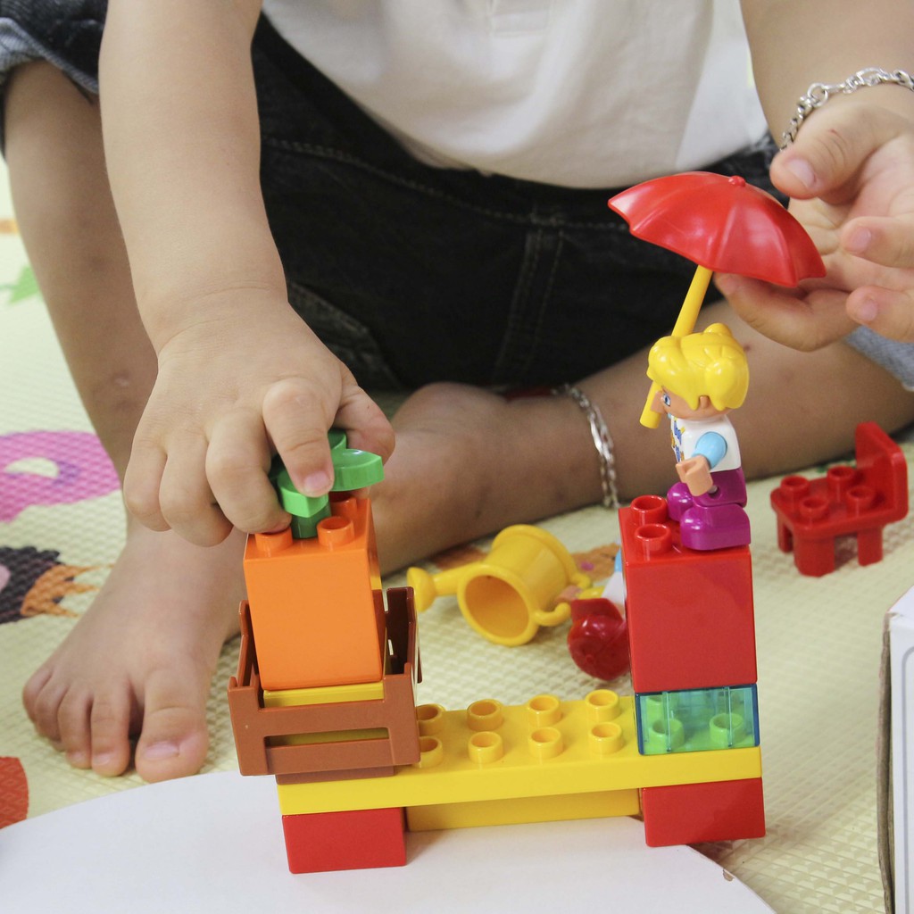 Bộ đồ chơi ghép hình smoneo duplo Nông trại hạnh phúc 48 chi tiết Toyhouse 55006