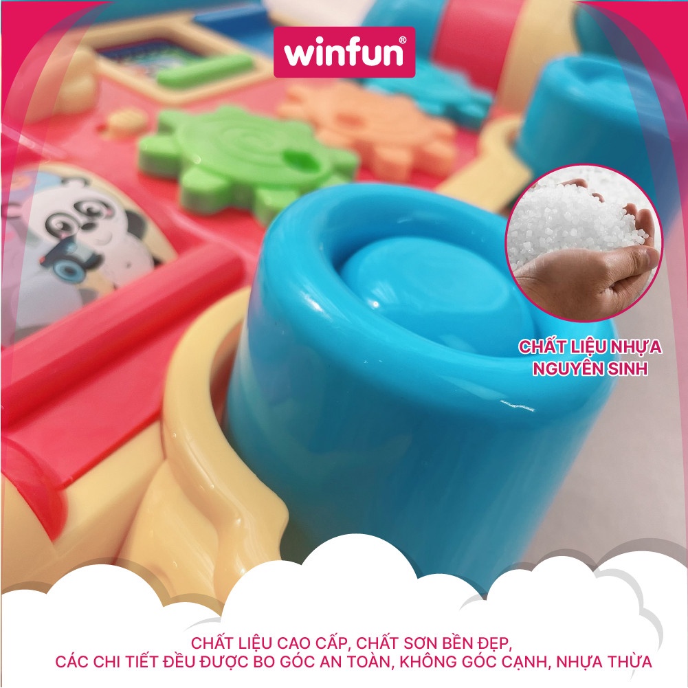 Xe chòi chân hình tàu hoả kết hợp xe tập đi 2 trong 1 cho bé Winfun 0803 - Hàng chính hãng