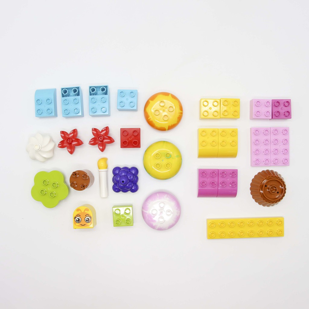 Bộ đồ chơi lắp ghép smoneo duplo Những ly kem nhiều màu 30 chi tiết Toyhouse 66001