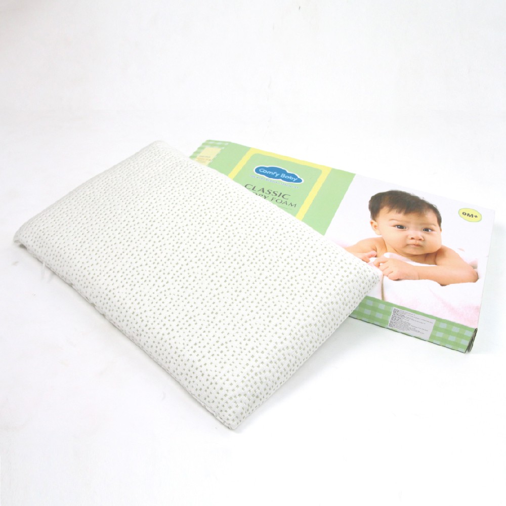 Gối cao su non Cotton hữu cơ ( Organic Cotton) có lỗ chống ngạt cho bé Comfybaby CF06201 chứng nhận GOTS toàn cầu
