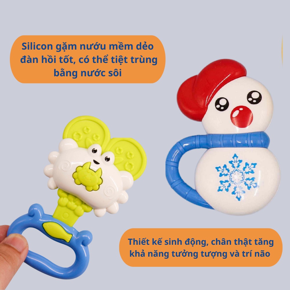 Đồ chơi xúc xắc lục lạc tập cầm cho bé set 7 món Toyshouse 776-27