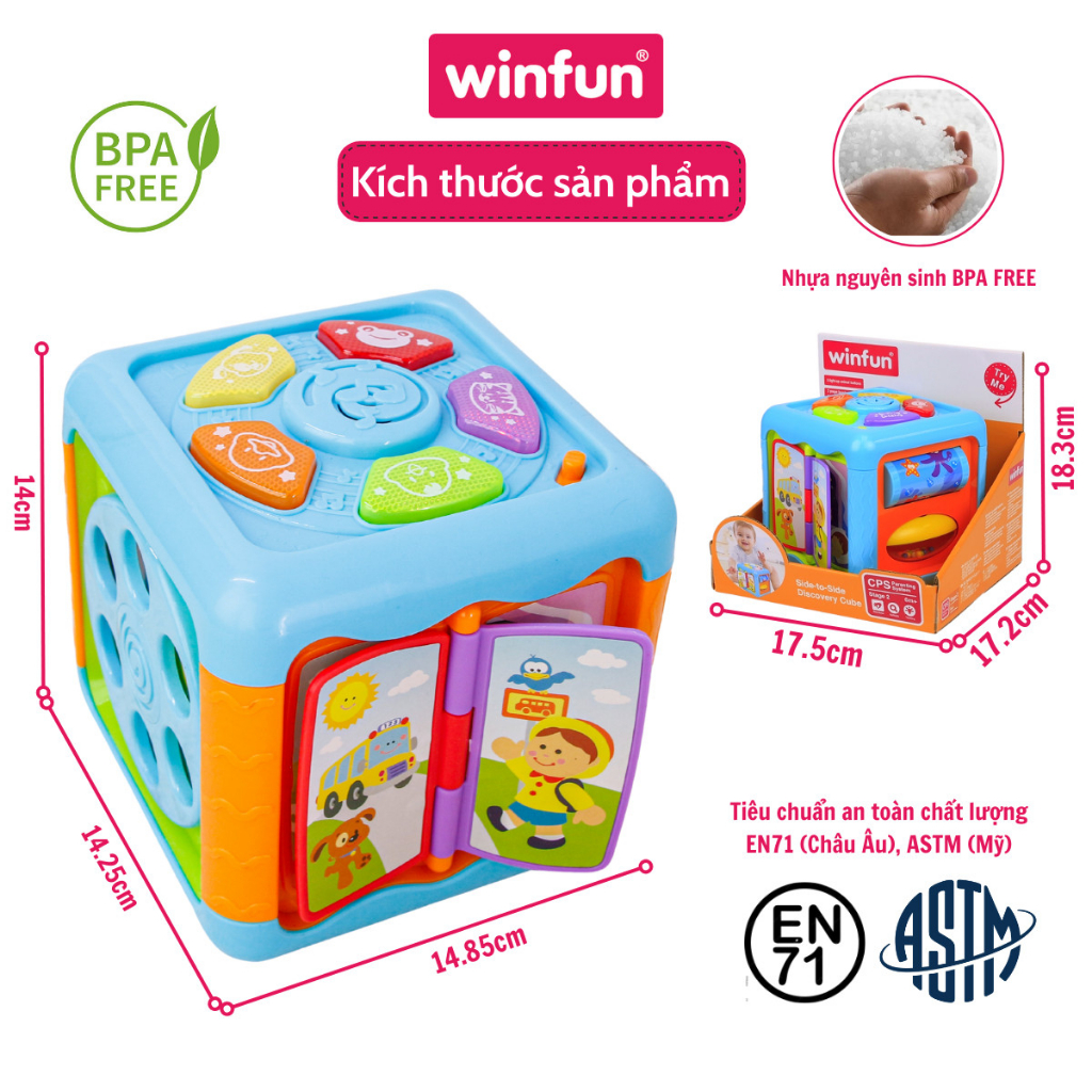 Hộp nhạc đồ chơi, kết hợp vận động tinh Winfun 0715 phát triển tư duy toàn diện cho bé