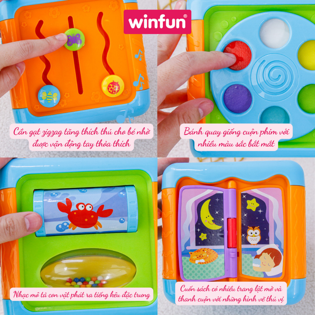 Hộp nhạc đồ chơi, kết hợp vận động tinh Winfun 0715 phát triển tư duy toàn diện cho bé