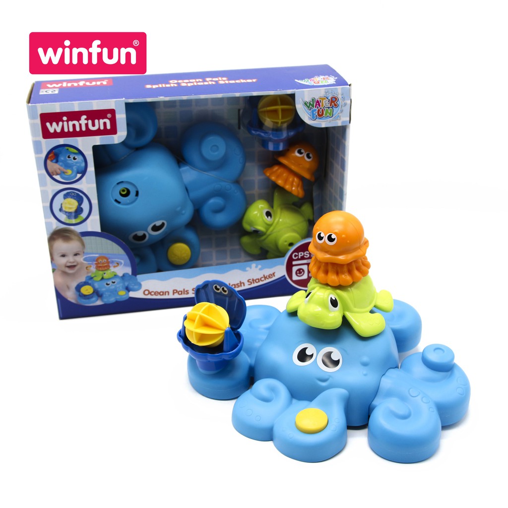 Đồ chơi tắm cho bé - bạch tuộc phun nước vui vẻ có đèn nhạc Winfun cho bé từ 6 tháng tới 5 tuổi