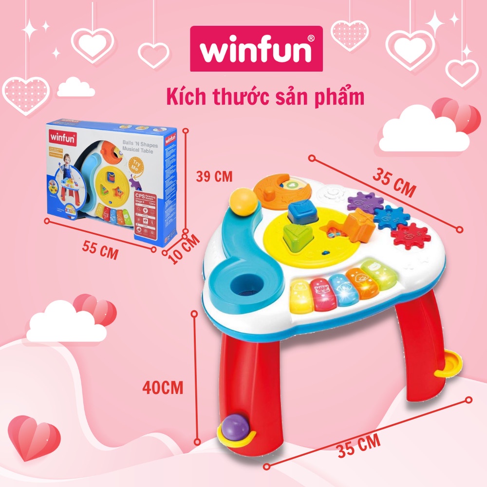 Bàn nhạc thả bóng có đèn nhạc Winfun 0812 - đồ chơi kích thích phát triển giác quan và rèn luyện khả năng vận động