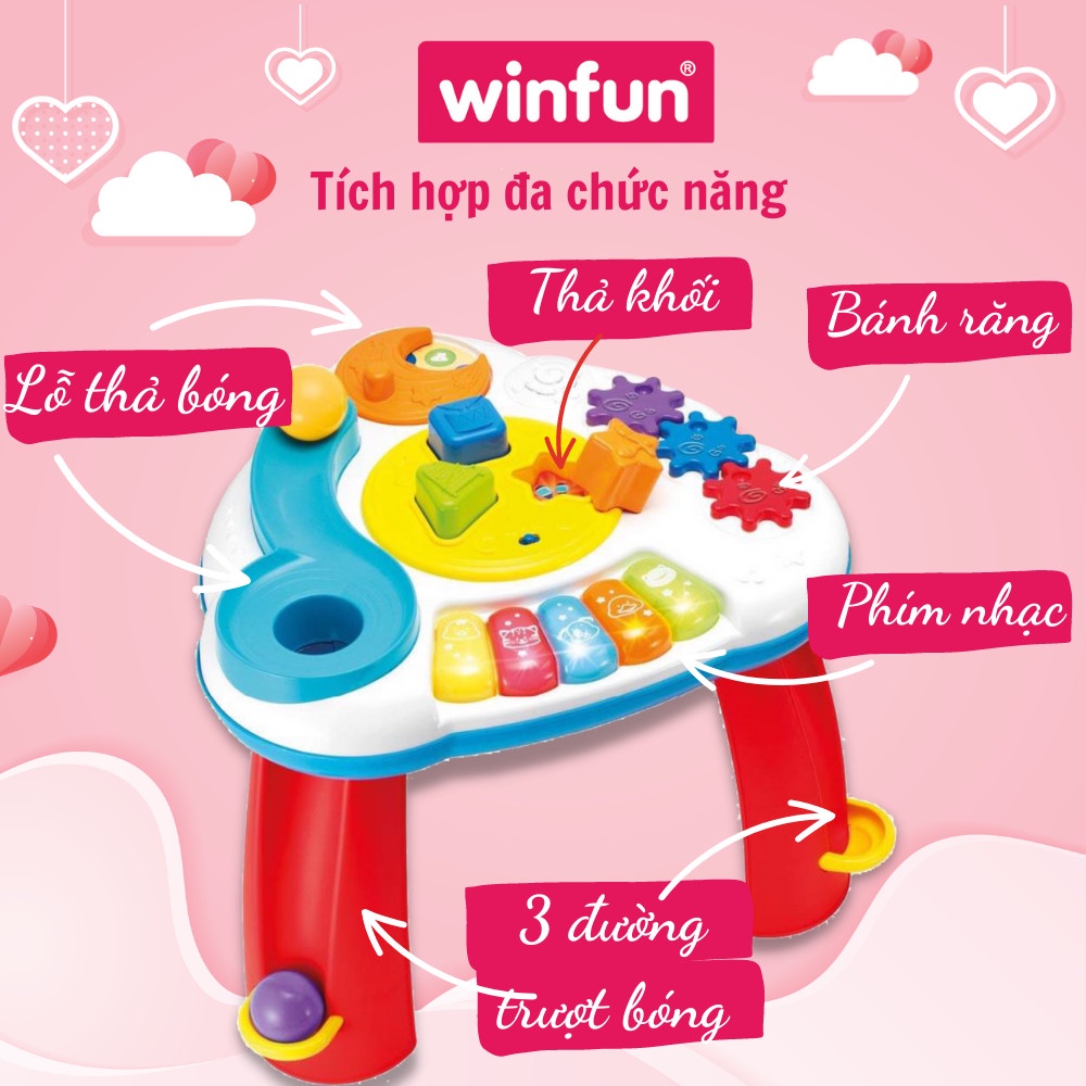 Bàn nhạc thả bóng có đèn nhạc Winfun 0812 - đồ chơi kích thích phát triển giác quan và rèn luyện khả năng vận động