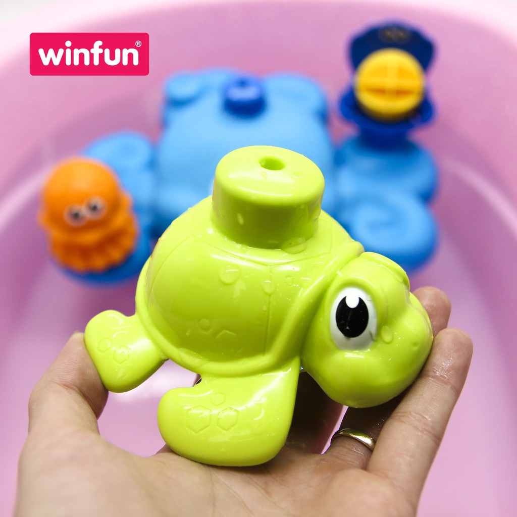 Đồ chơi tắm cho bé - tháp xếp chồng bạch tuộc phun nước vui nhộn Winfun 7117A - Phát triển tư duy logic- kỹ năng cho bé
