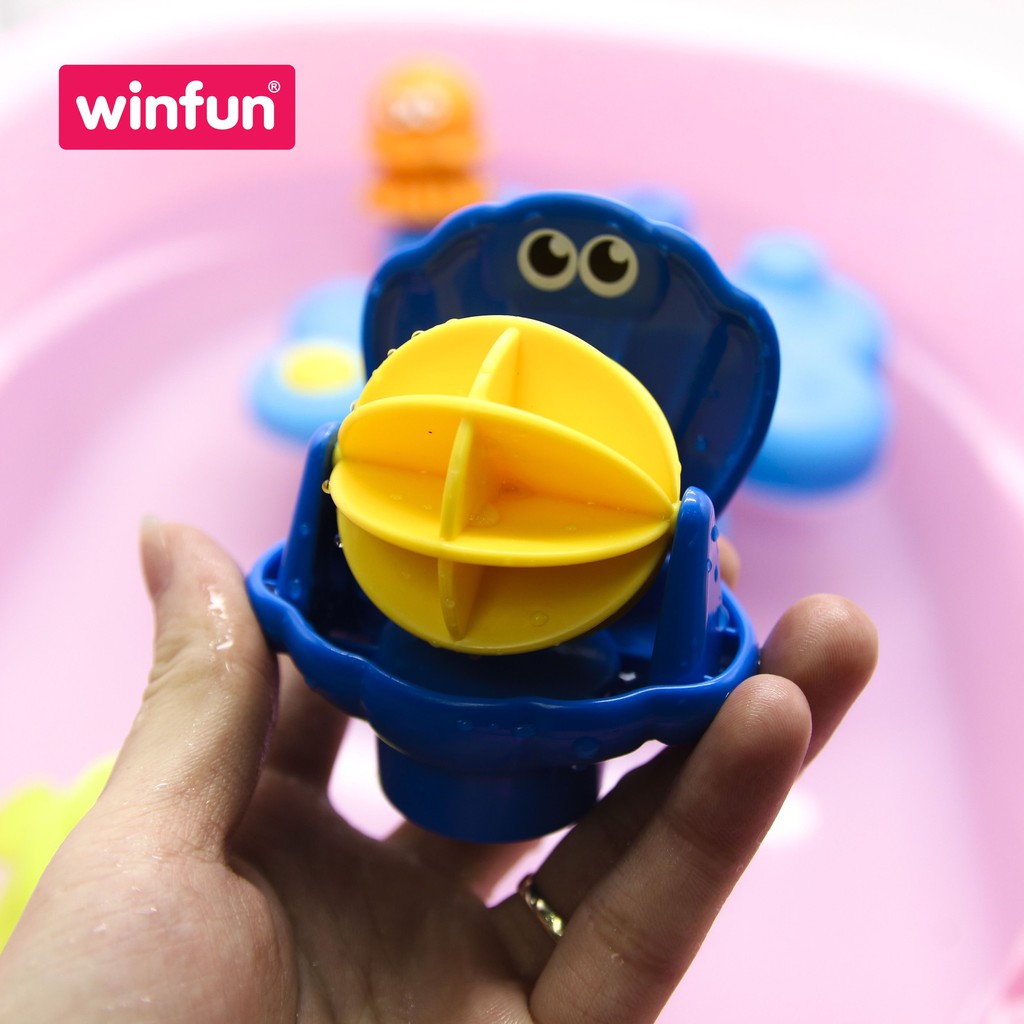 Đồ chơi tắm cho bé - tháp xếp chồng bạch tuộc phun nước vui nhộn Winfun 7117A - Phát triển tư duy logic- kỹ năng cho bé