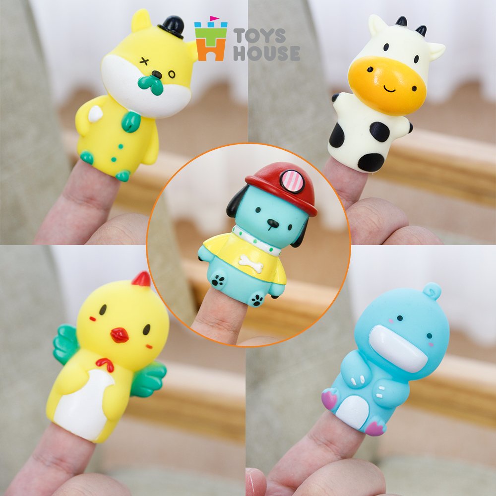 Rối ngón tay chơi ú òa với bé - Toyshouse - đồ chơi kích thích thị giác, phát triển giác quan, ngôn ngữ cho bé