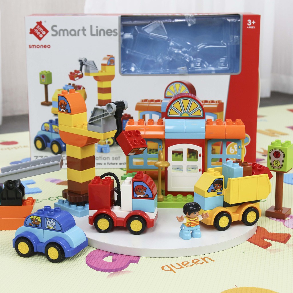 Lắp ghép Smoneo phương tiện cứu hộ giao thông 68 mảnh ghép Toyshouse - 77004