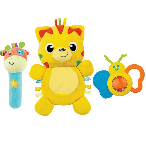 Set 3 món đồ chơi cầm tay xúc xắc chip chíp, gặm nướu cho bé sột soạt Winfun  cho bé từ 0-12 tháng