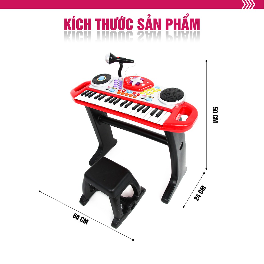 Đàn organ có micro hát và thu âm kèm bàn DJ cho bé Winfun 2068 phát triển năng khiếu âm nhạc