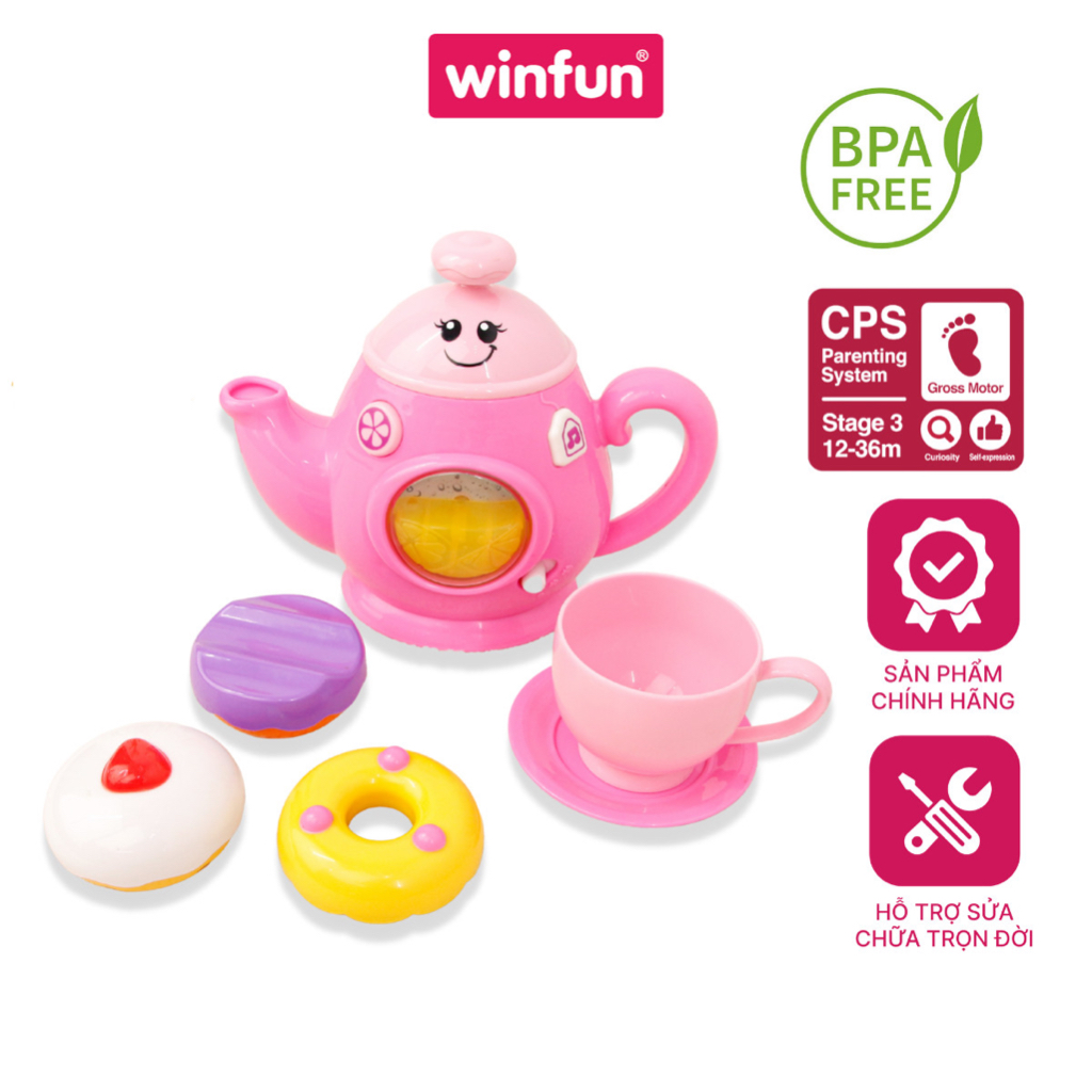 Đồ chơi nấu ăn cho bé - Set nhà bếp pha trà vui vẻ có nhạc Winfun 0754