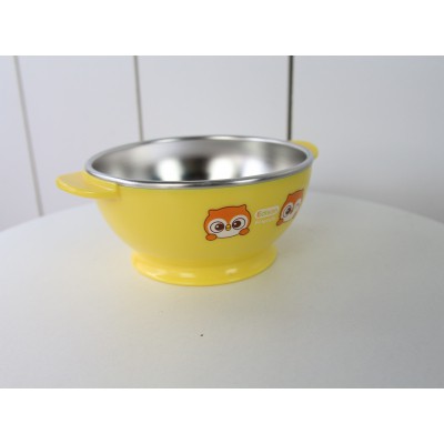 Bát ăn dặm inox 2 lớp giữ nhiệt có đế silicon chống trượt size nhỏ Edison hàng chính hãng