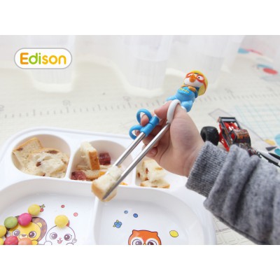 Đũa tập ăn cho bé chất liệu inox có xỏ ngón made in Hàn Quốc Edison 7343/9644 (tay phải) - đồ dùng ăn dặm