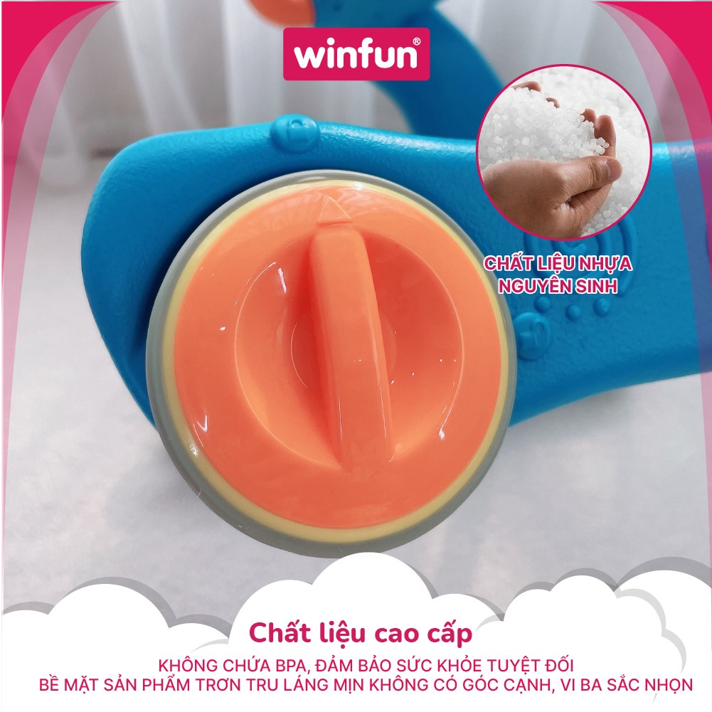 Kệ chữ A có nhạc, kết hợp xe tập đi, bàn tập đứng cho bé có nhạc  Winfun 0846 đồ chơi cho bé sơ sinh tới 3 tuổi